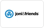 joni_friends joni&friends logo with a blue circular emblem on the left.