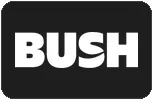 logo_1_1_framed_v2 Bush logo: white bold word 'BUSH' on a dark rounded-rectangle badge.