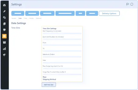 Flexible Time Slot Selection (Delivery Scheduling)