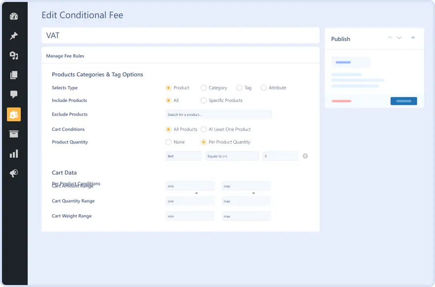 Conditional Fee Based on Product Quantity