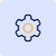 Settings gear icon indicating configuration or preferences.