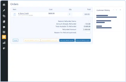 Refund with gift cards or store credits