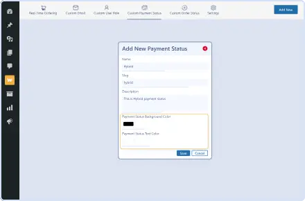 Custom Payment Status Options
