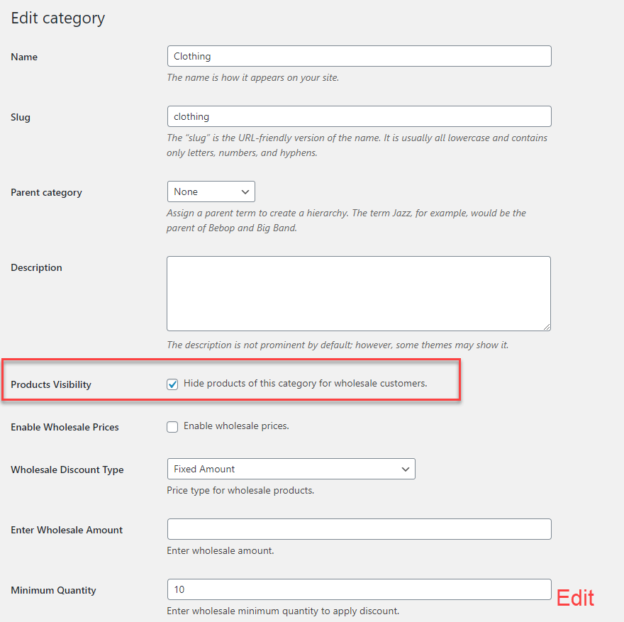 product categories