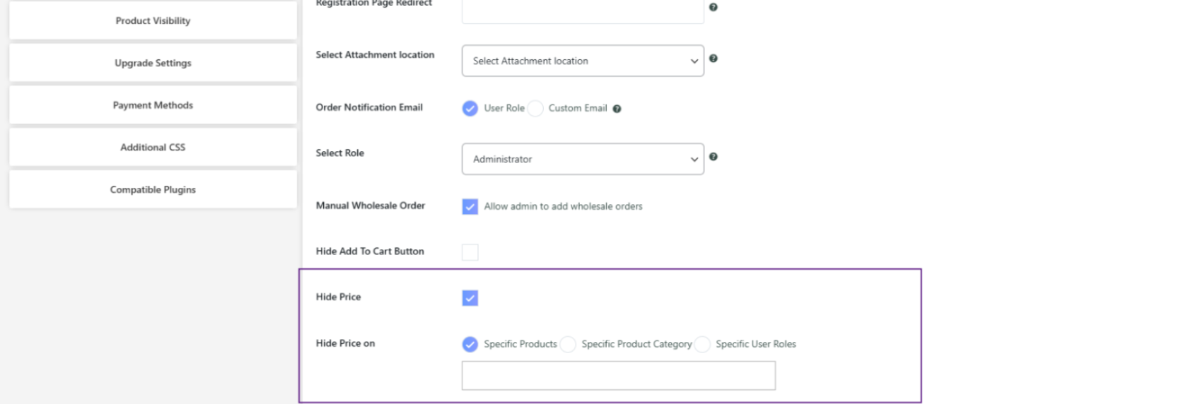 Hide Prices from Specific Users