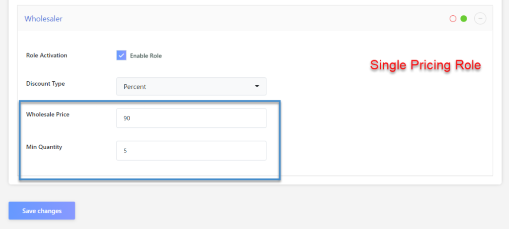 Set Pricing Per Role